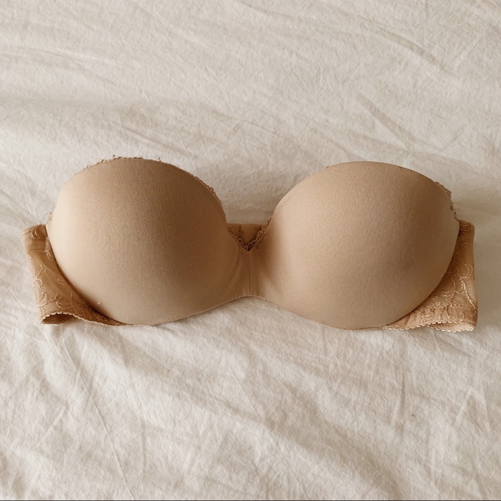 LILY OF FRANCE nude bandeau bra 32A